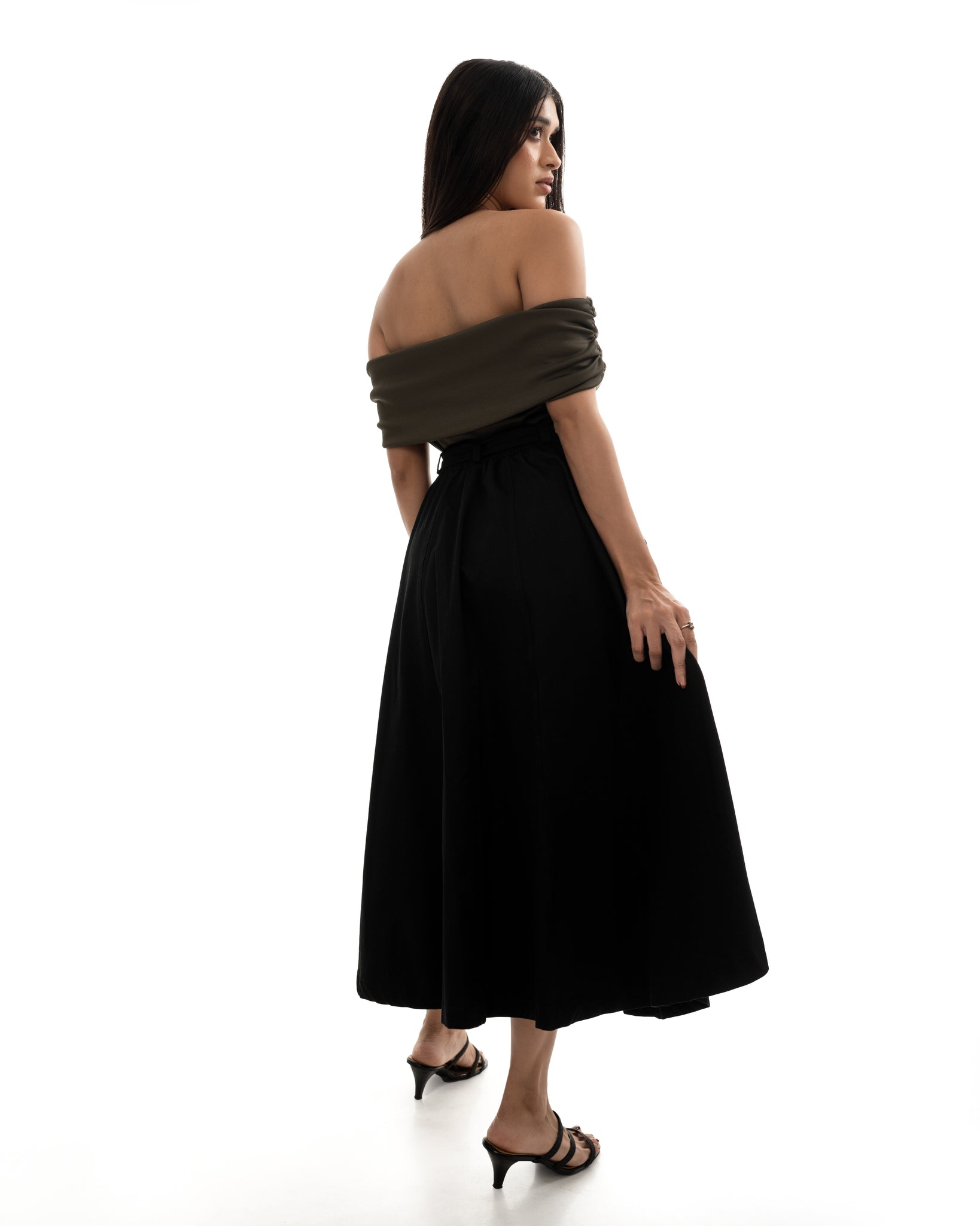 Priscilla Zipper Pocket A-Line Skirt