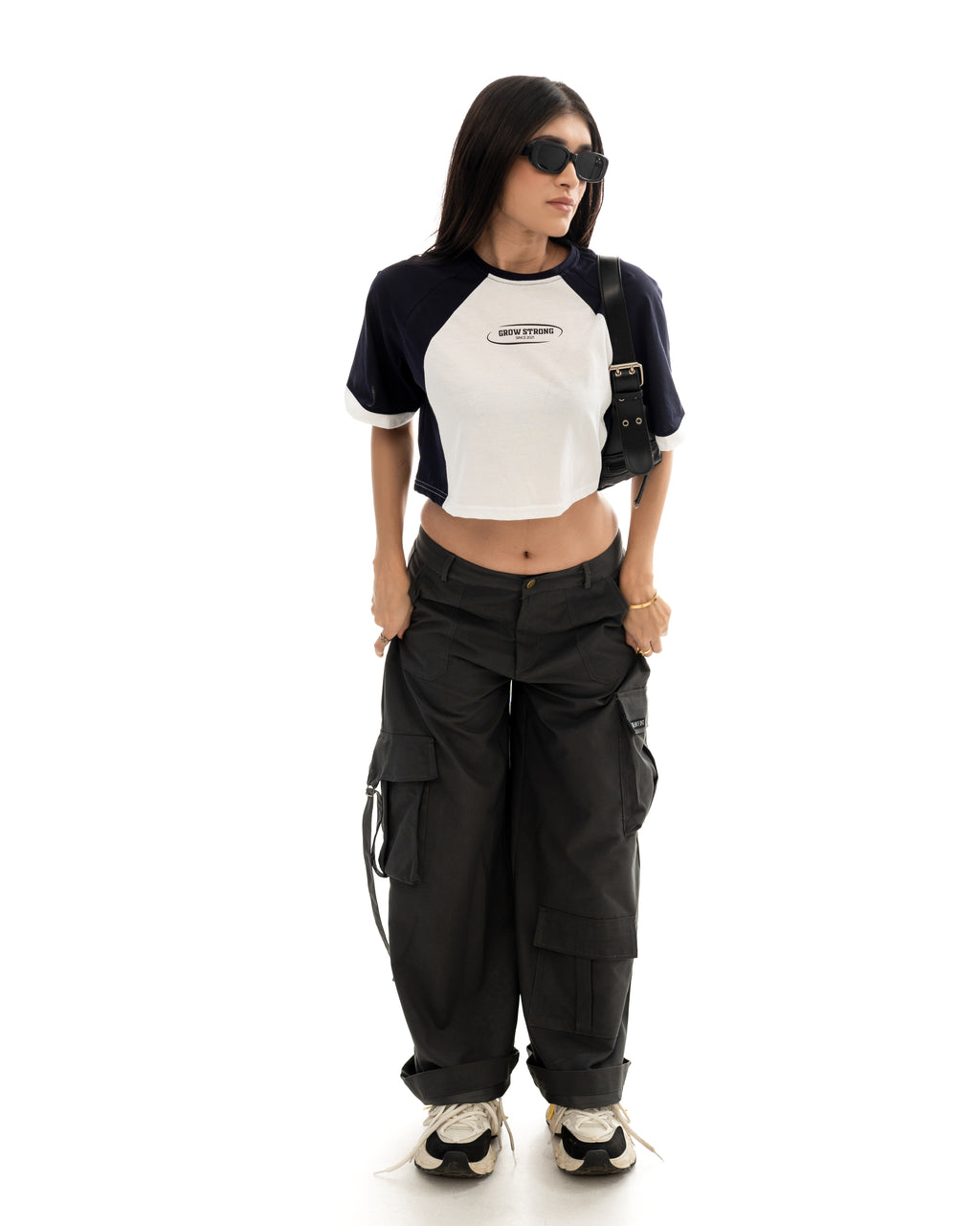Grayscale Straight Leg Cargo Pant