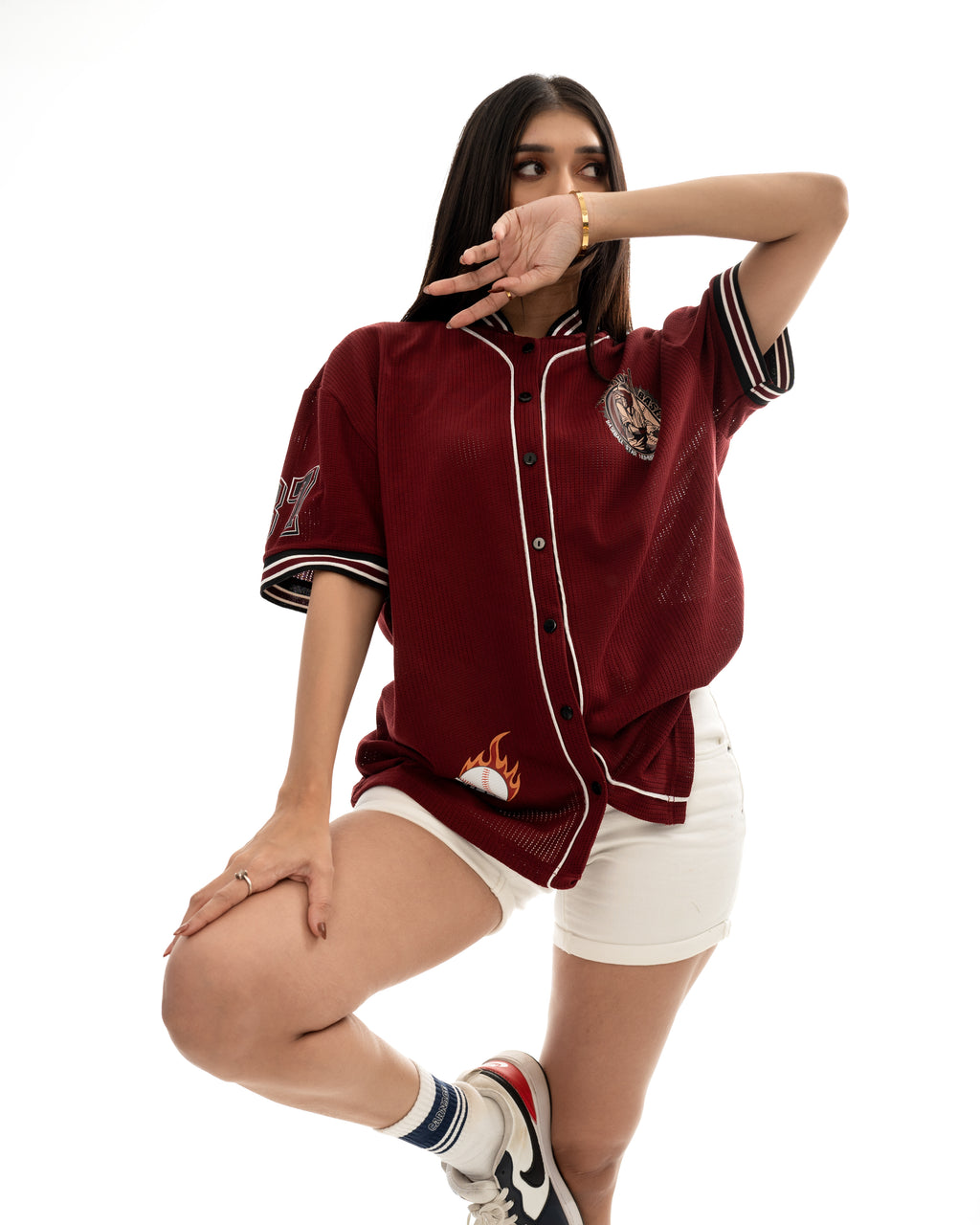 Deep Maroon Baseball Shirt - UNISEX