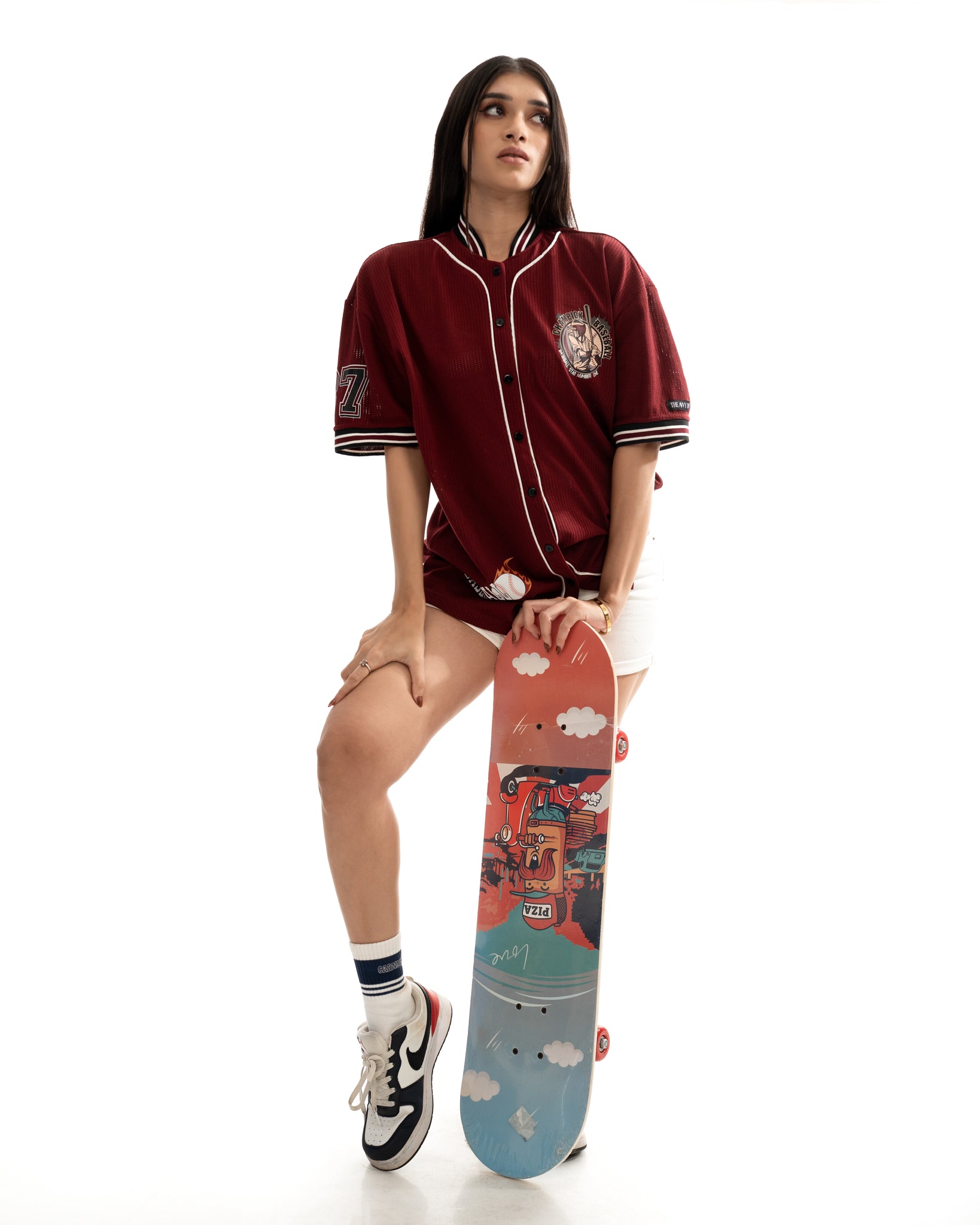 Deep Maroon Baseball Shirt - UNISEX