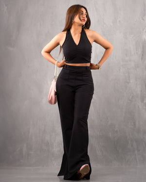 Aubrey Davy's Halter Top & Flare Leg Pants