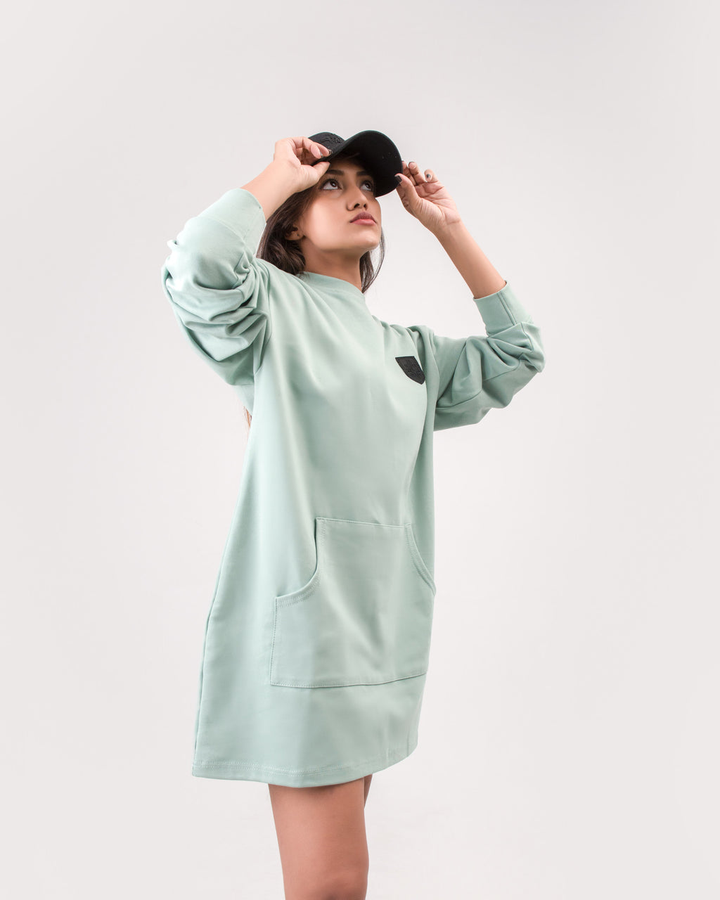 Pistachio Enfys Oversized Tee Dress