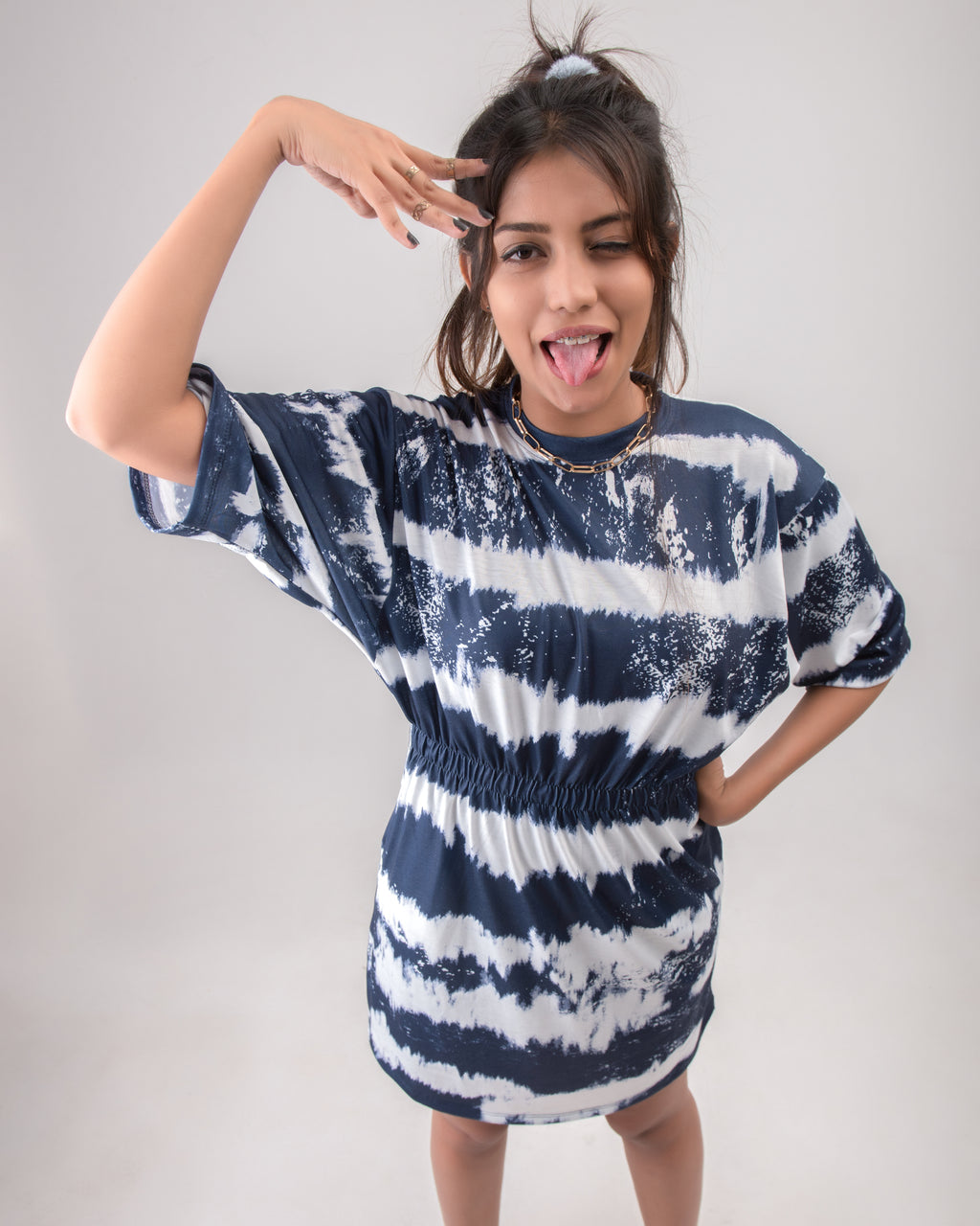 The Gypsygoddess Waist Band Tee Dress